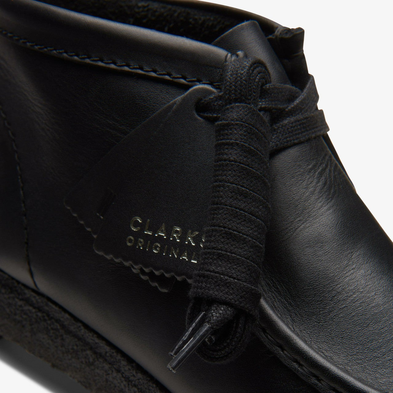 Men Wallabee Boot Black Leather