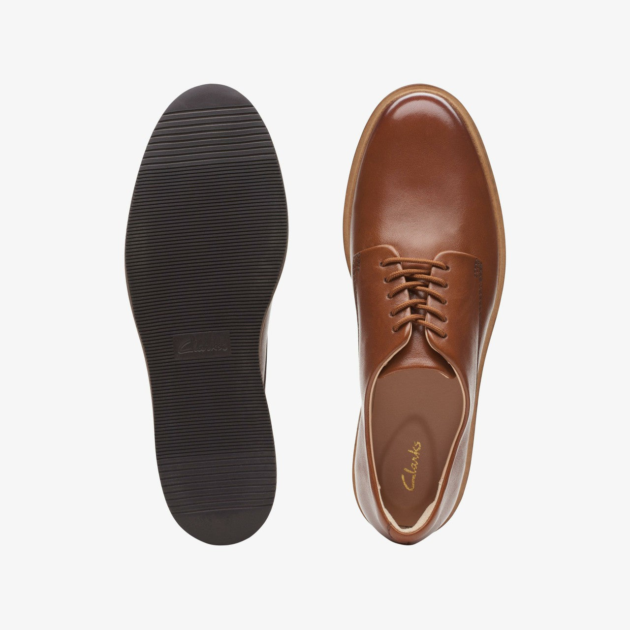 Women Glickly Derby Dark Tan Leather
