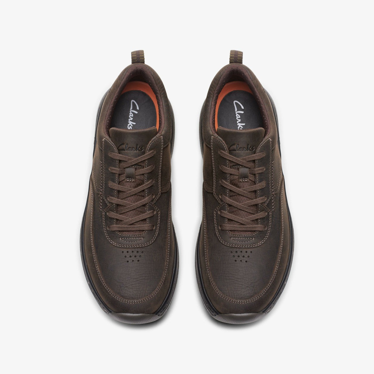 Men Clarks Pro Lace Dark Brown Tumbled