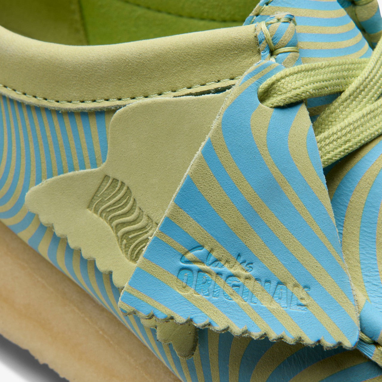 Women Wallabee Blue/Lime Print