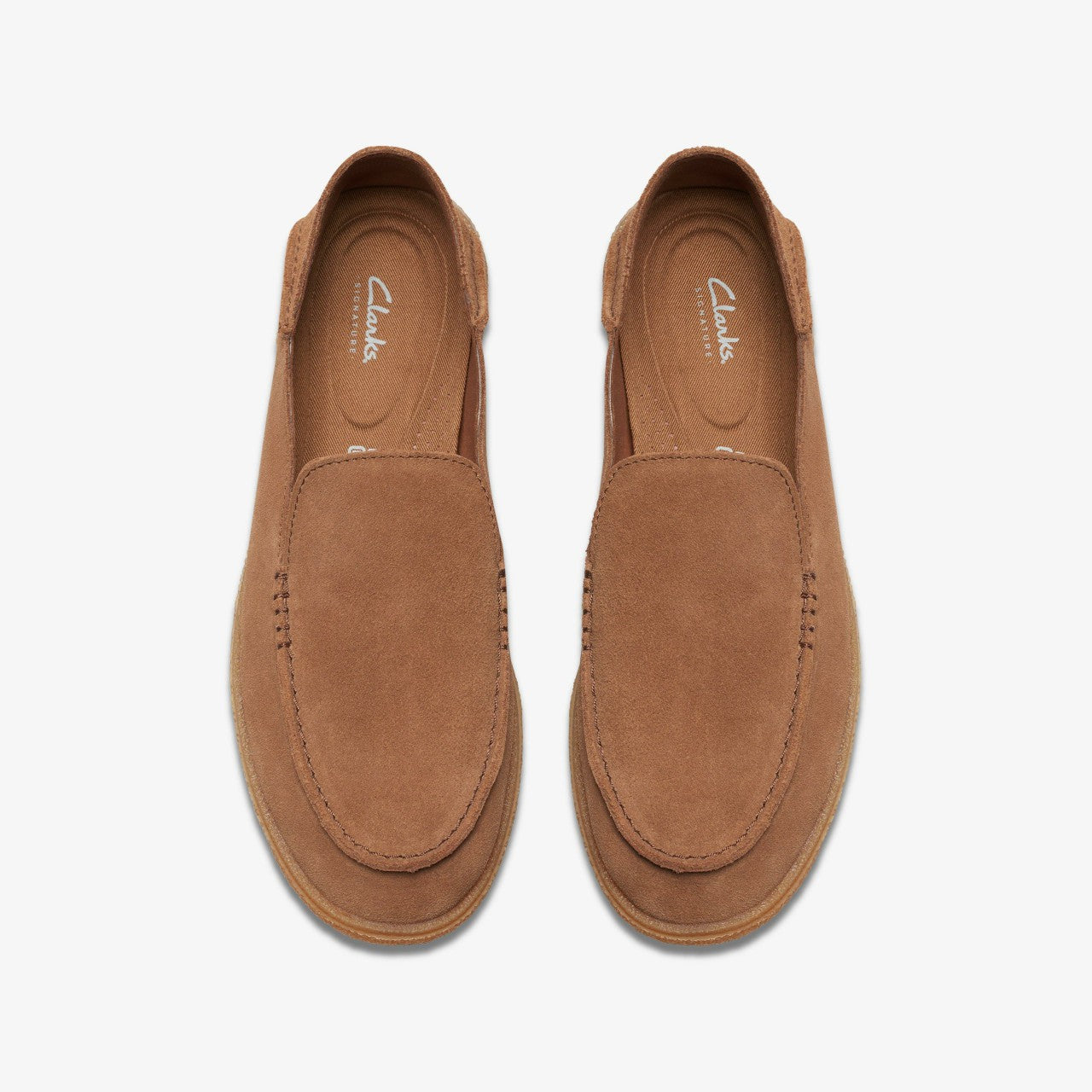 Men Clark Bay Step Loafer Cola Suede