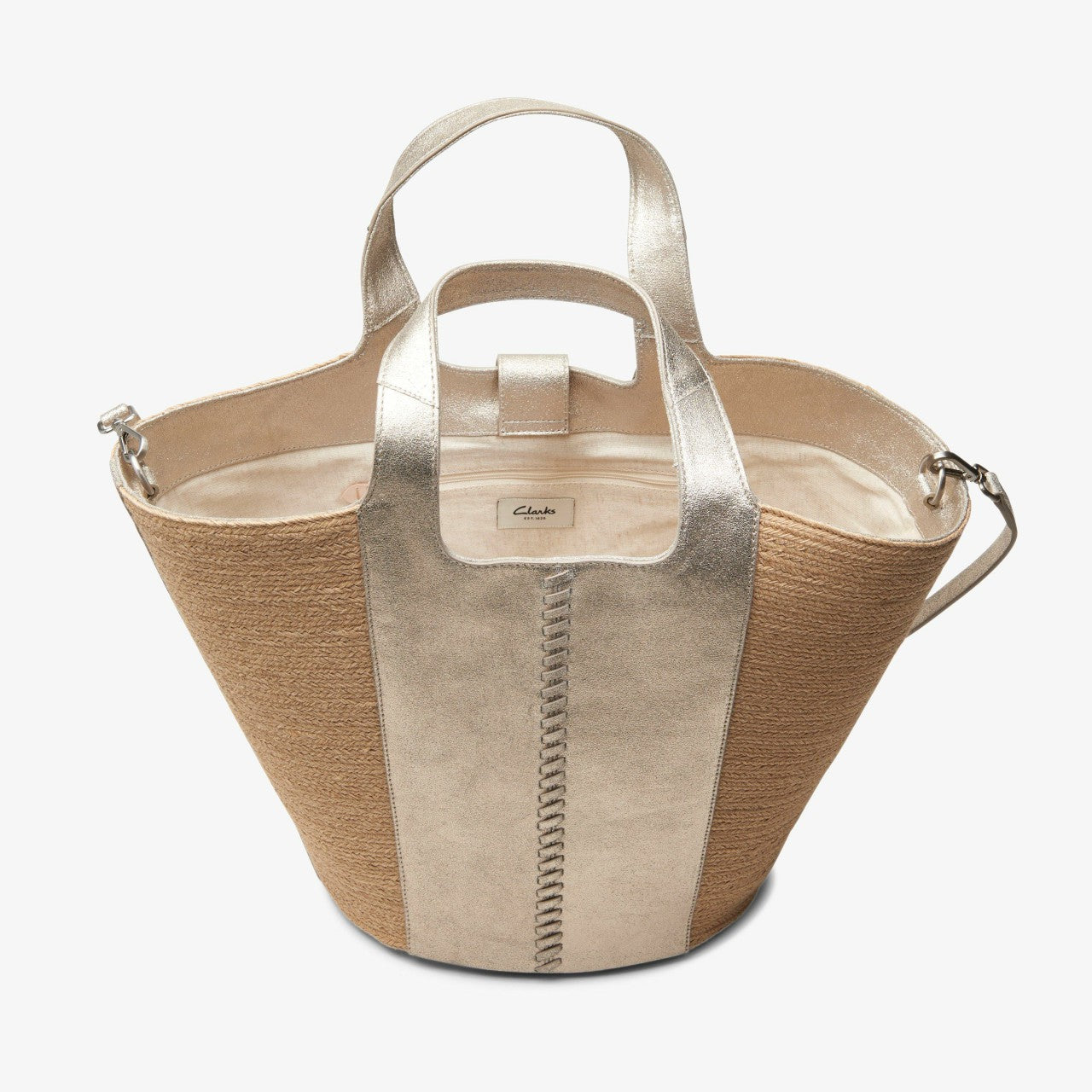Women Summery Large Champagne Leather