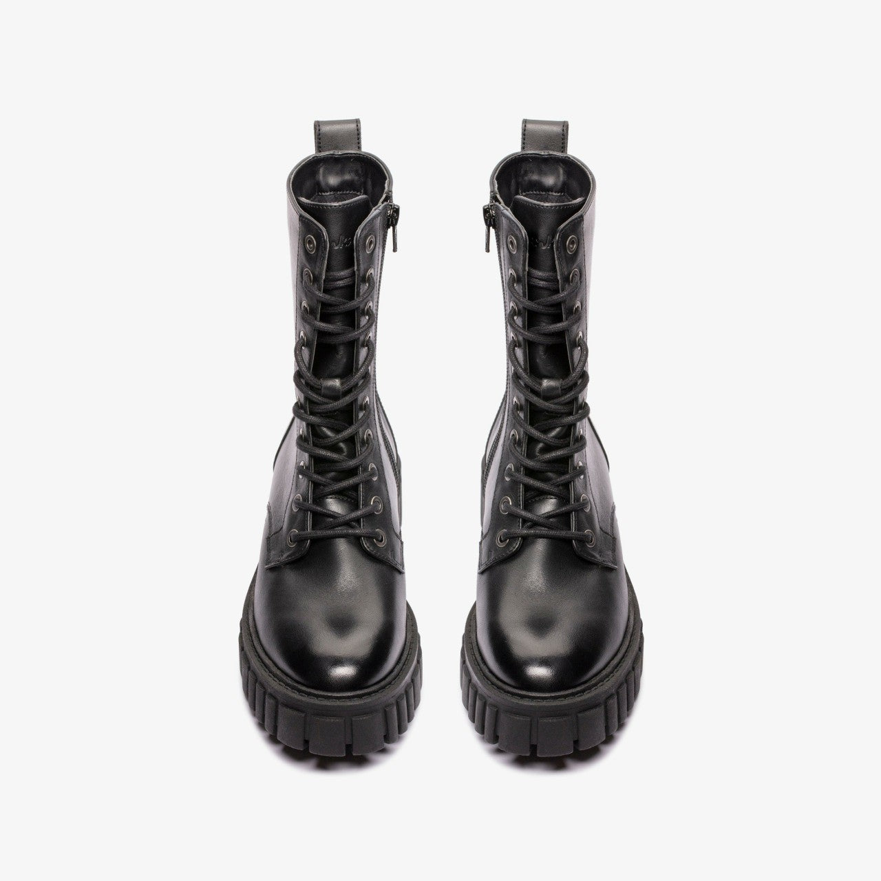 Women Page Lace Boot Black Leather