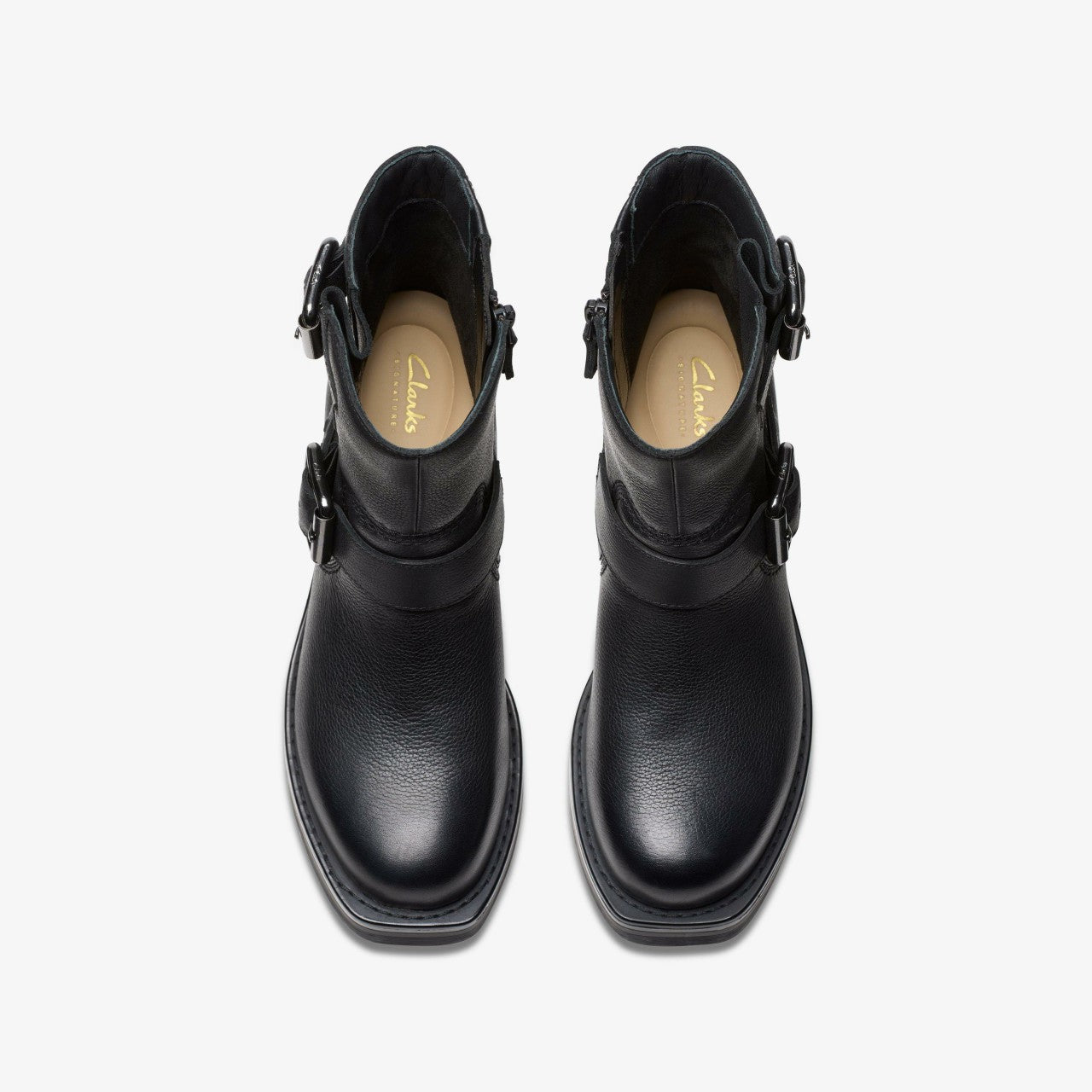 Women Rebelle Buckle Black Leather