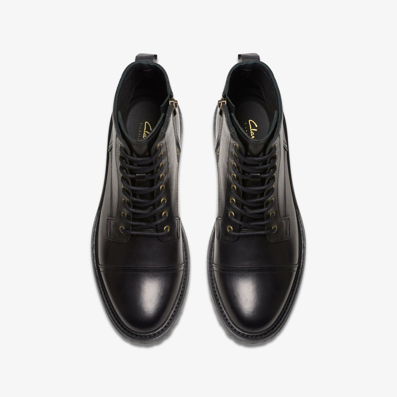 Men Clarkridge Hi Black Leather