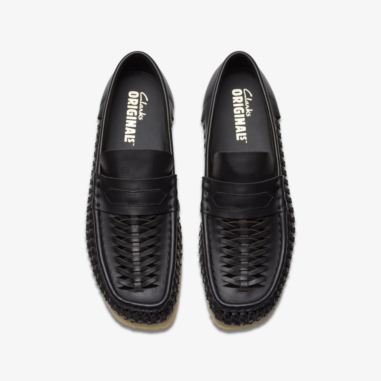 Men Wallabee Penny Weave Black Leather