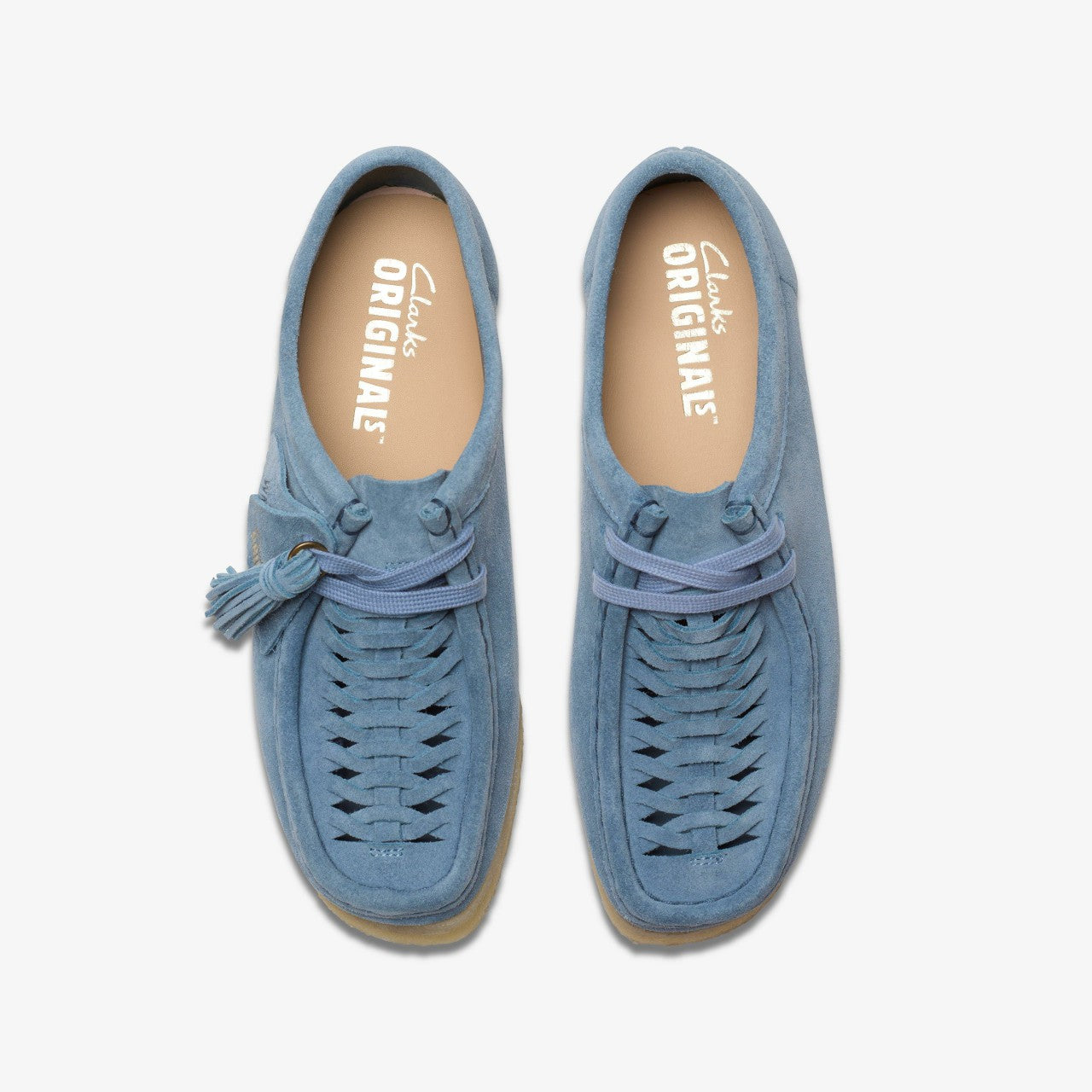 Women Wallabee Weave Powder Blue Suede