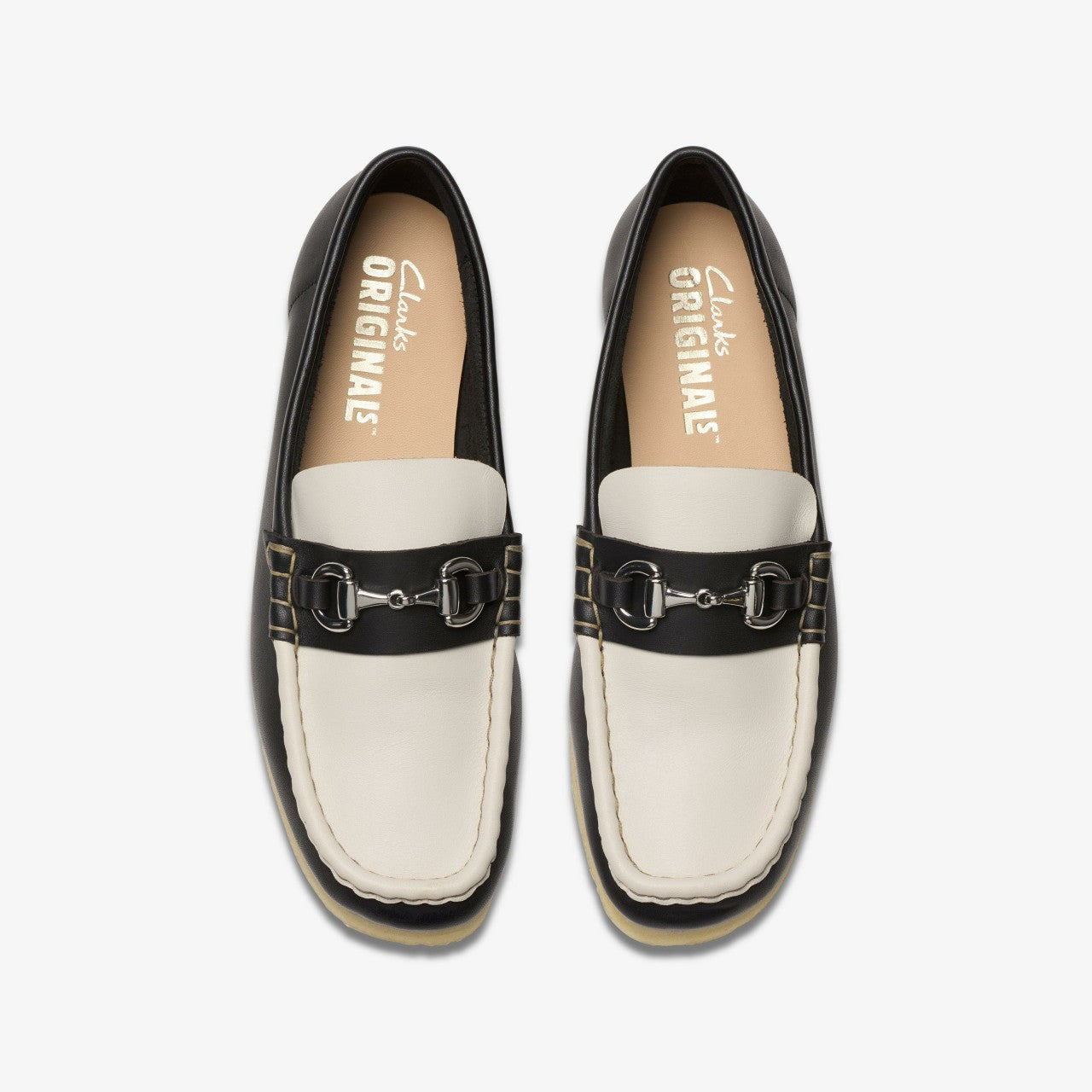 Women Wallabee Loafer HBIT Black/White Leather