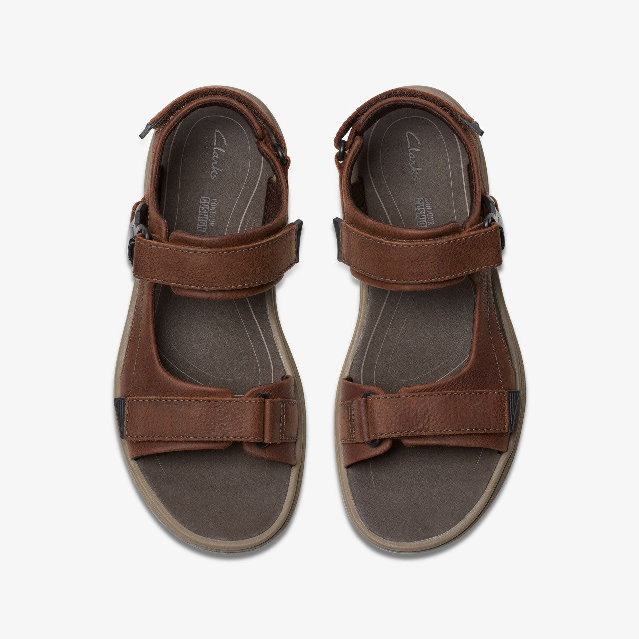 Men Saltway Edge Dark Brown Leather