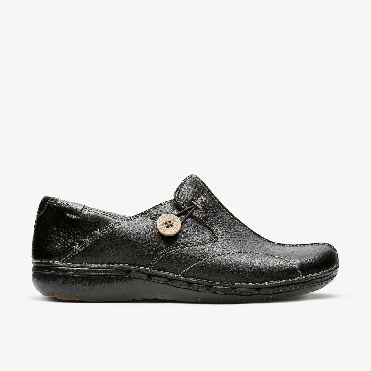 Women Un Loop Black Leather