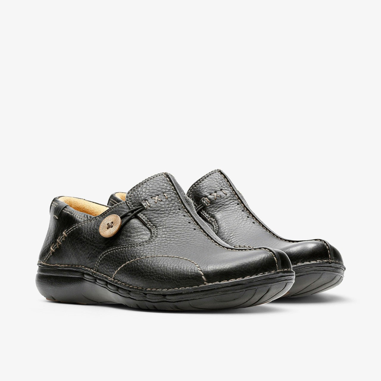Women Un Loop Black Leather