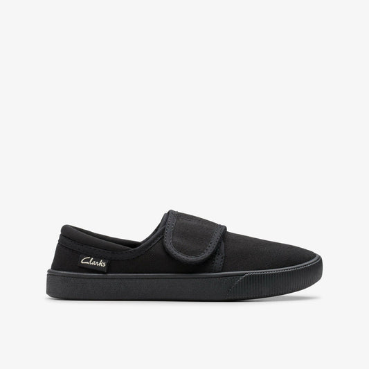 Kids Hopper Run Black Fabric