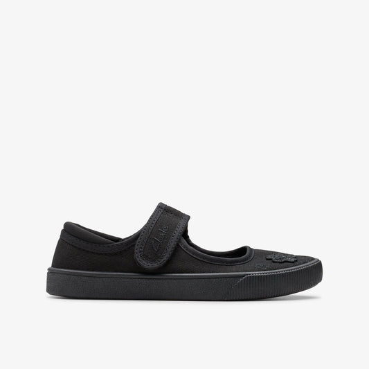 Kids Hopper Go Black Fabric