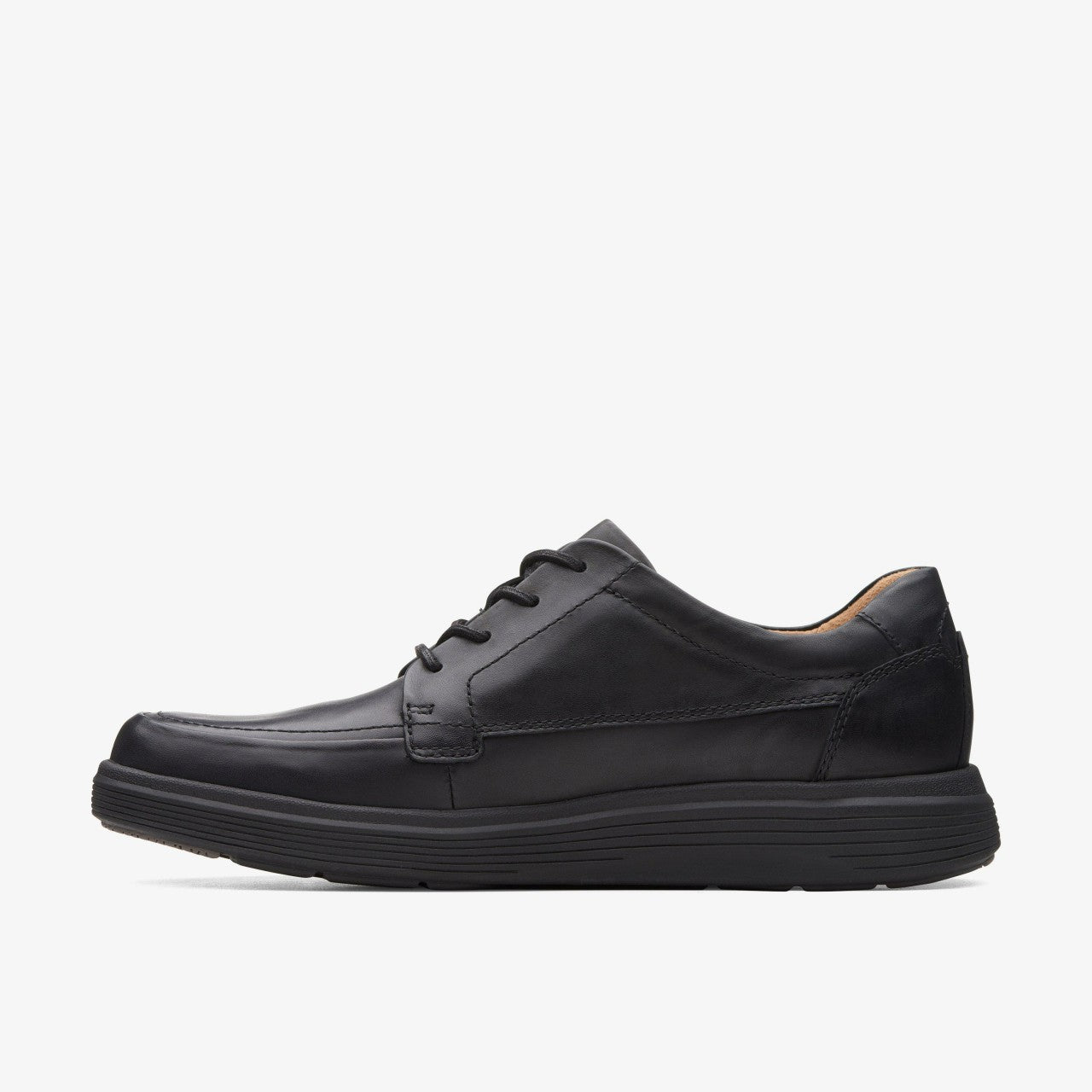 Men Un Abode Ease Black Leather