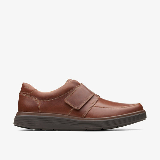 Men Un Abode Strap Loafer Dark Tan Leather