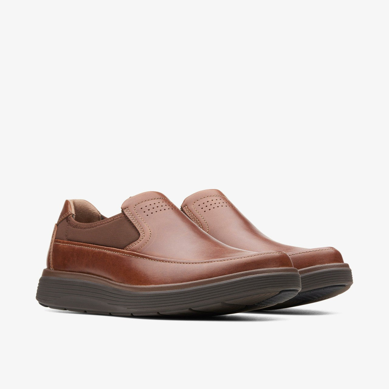 Men Un Abode Go Loafer Dark Tan Leather