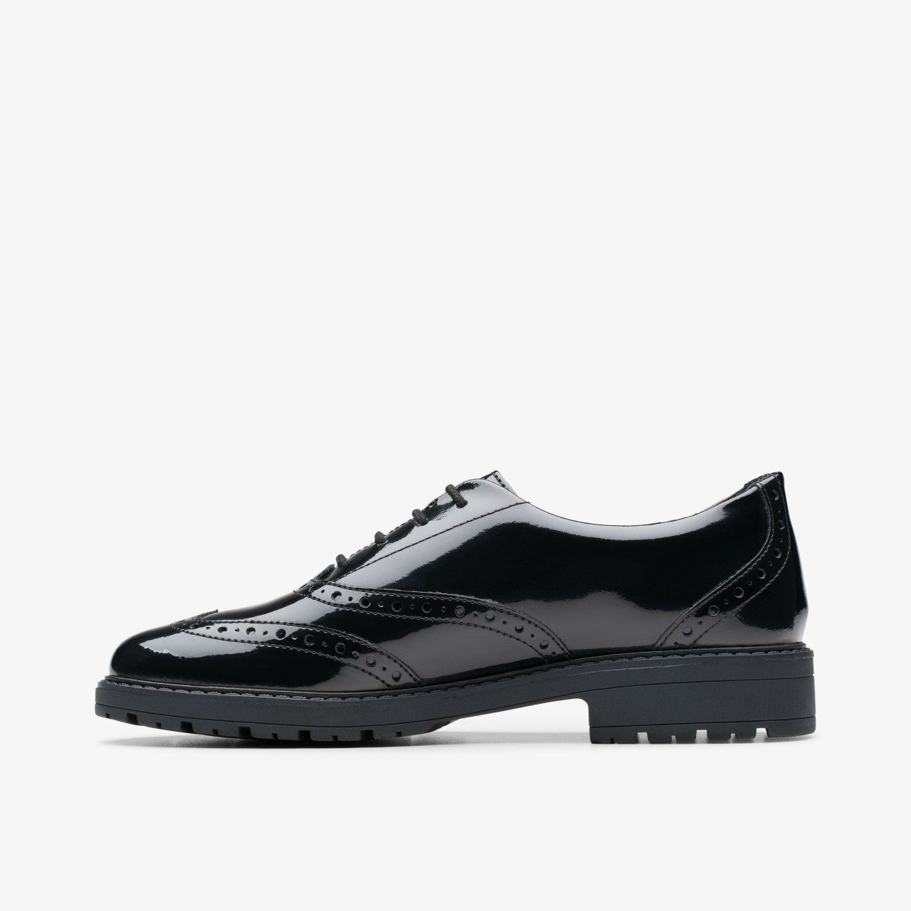 Kids Loxham Brogue Youth Black Patent
