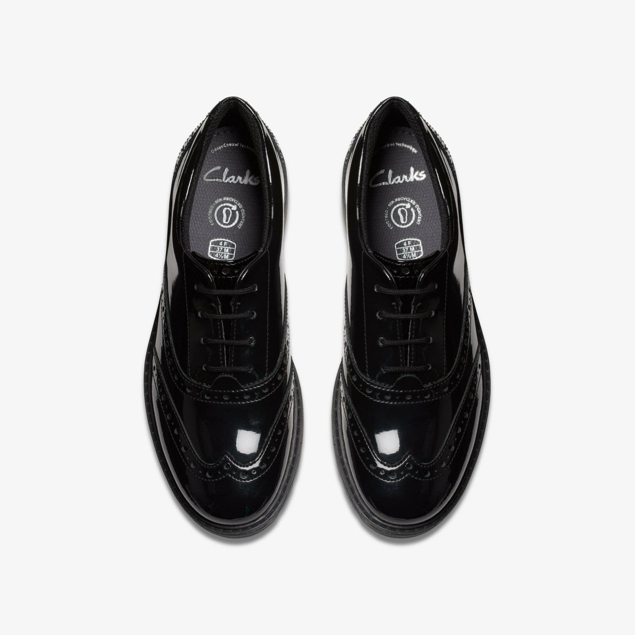 Kids Loxham Brogue Youth Black Patent