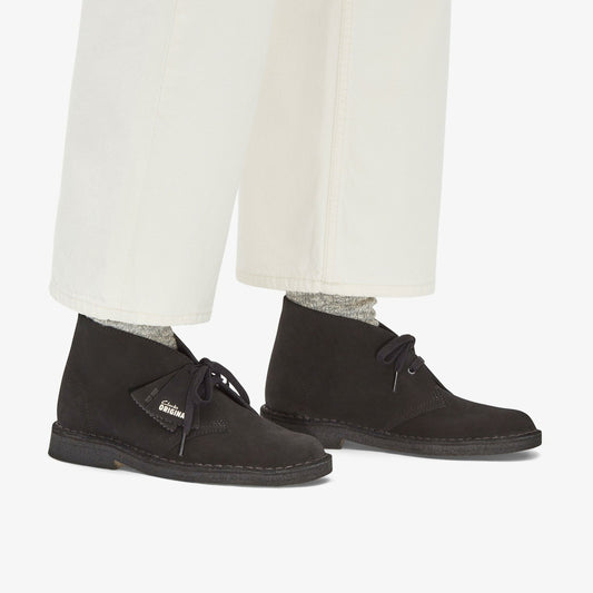 Women Desert Boot Black Suede