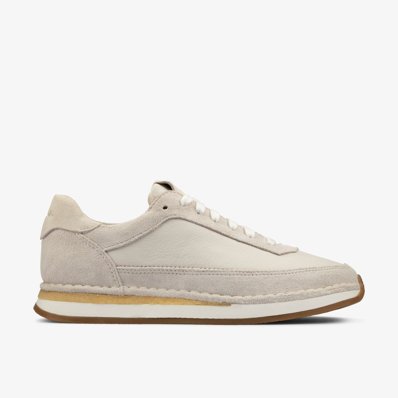 Women Craft Run Lace White Suede