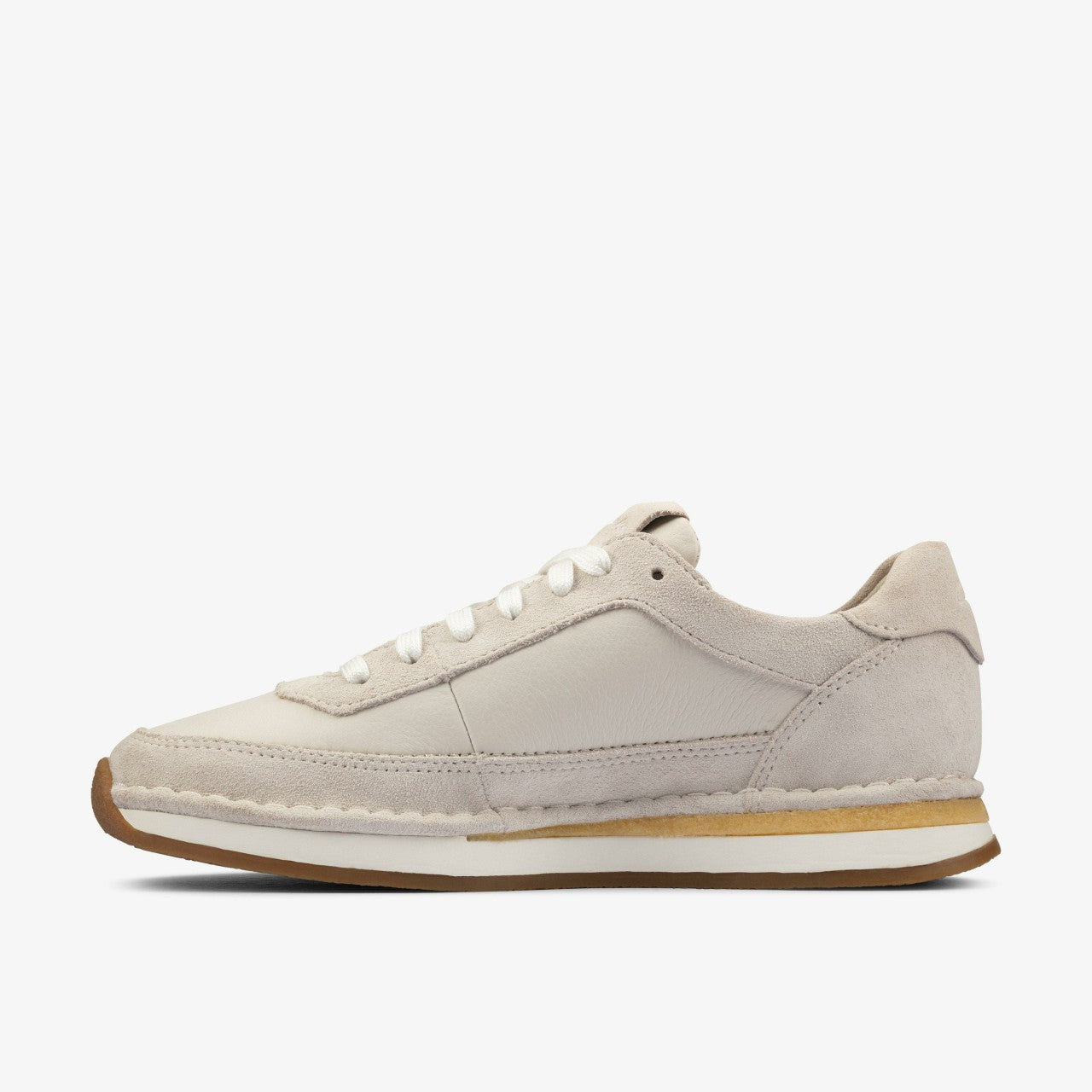 Women Craft Run Lace White Suede