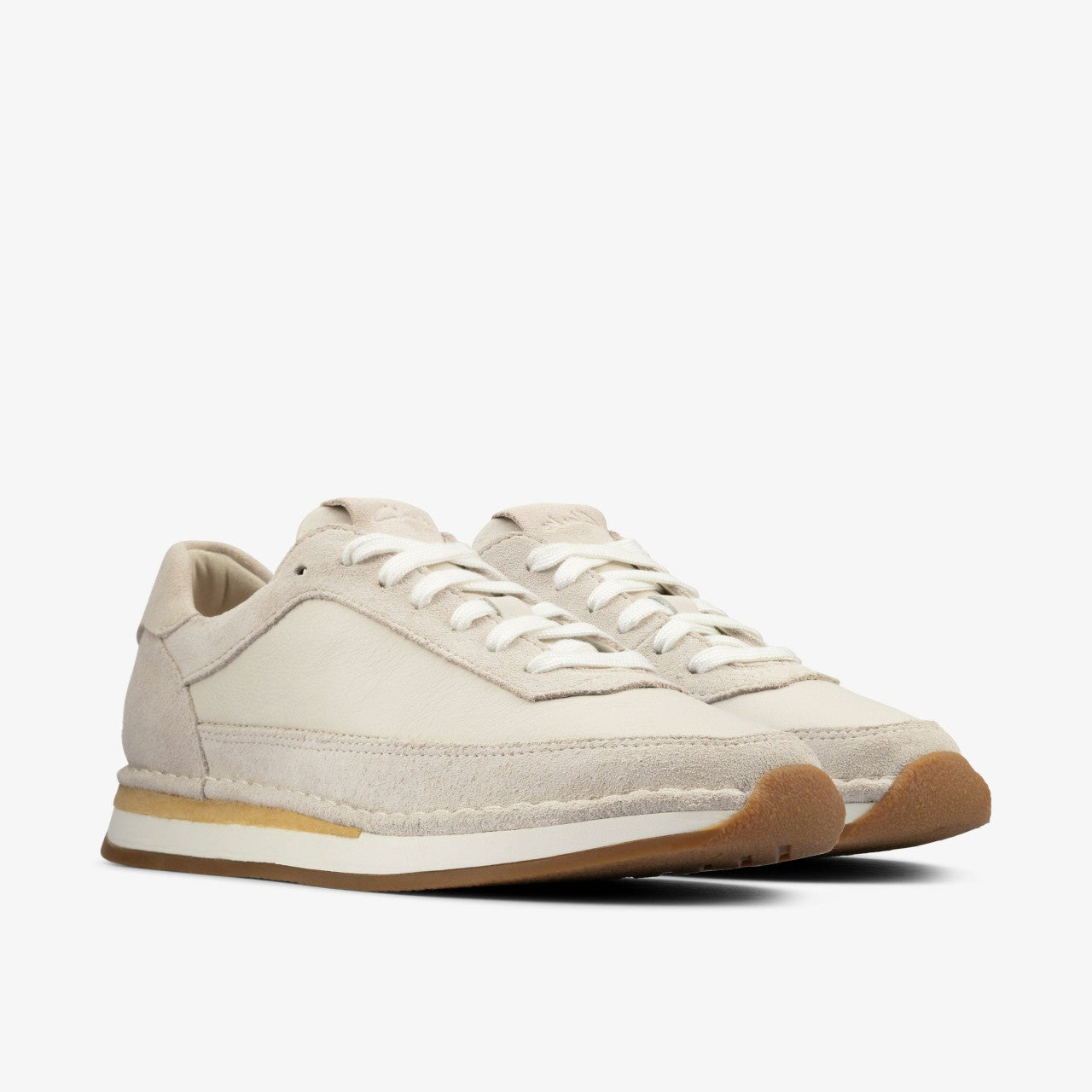 Women Craft Run Lace White Suede