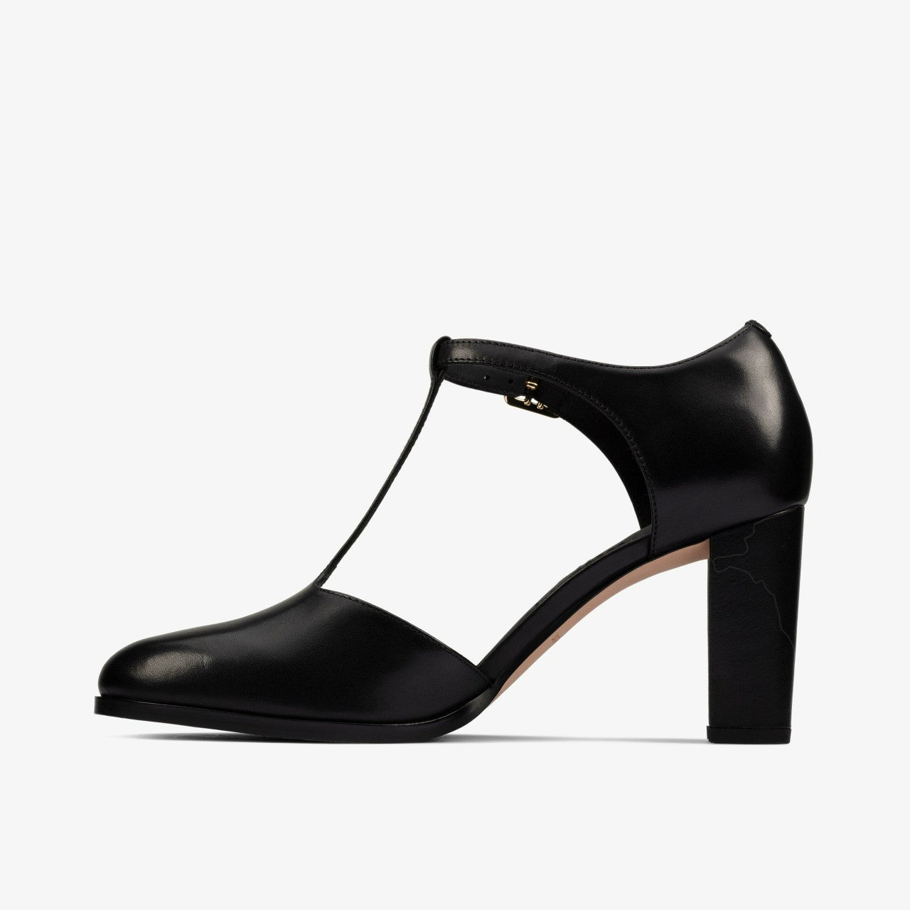 Women Kaylin 85 T Bar Black Leather