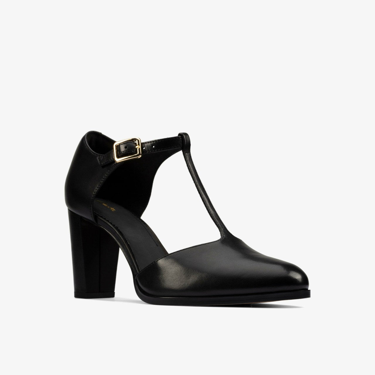 Women Kaylin 85 T Bar Black Leather
