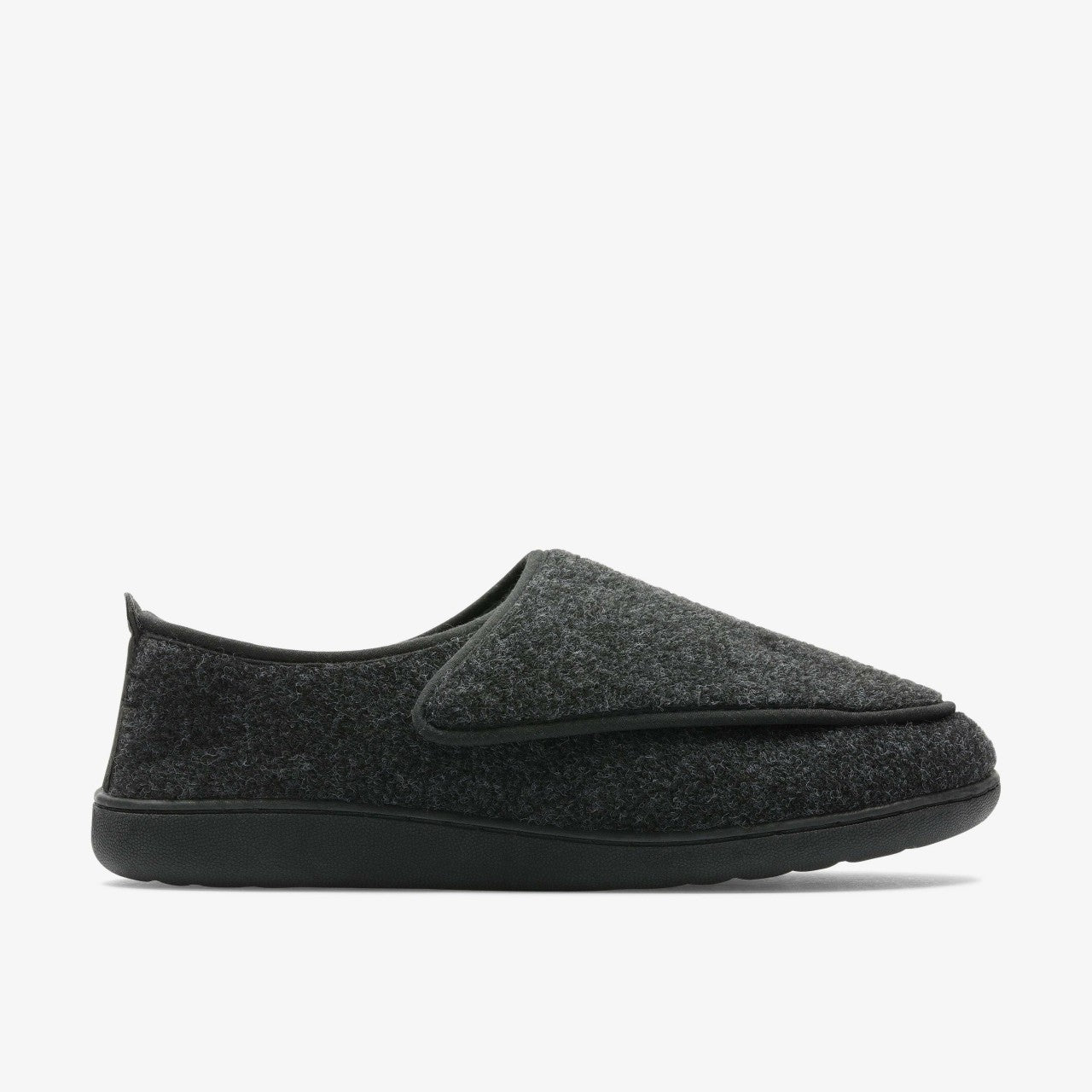 Men King Riptape Slipper Dark Grey Felt