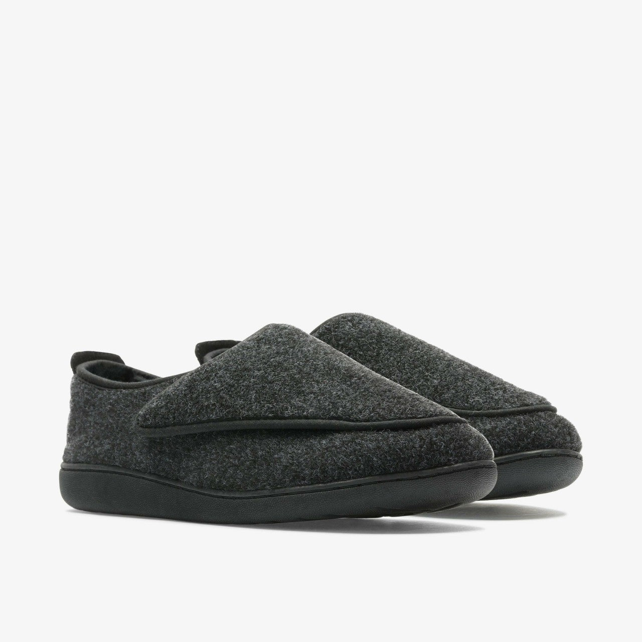 Men King Riptape Slipper Dark Grey Felt