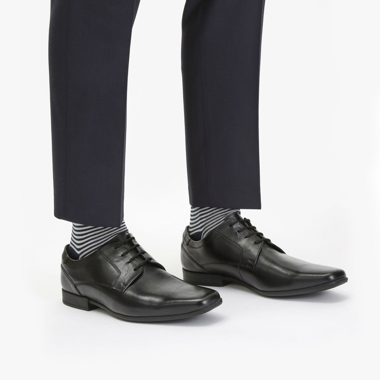 Men Sidton Lace Black Leather