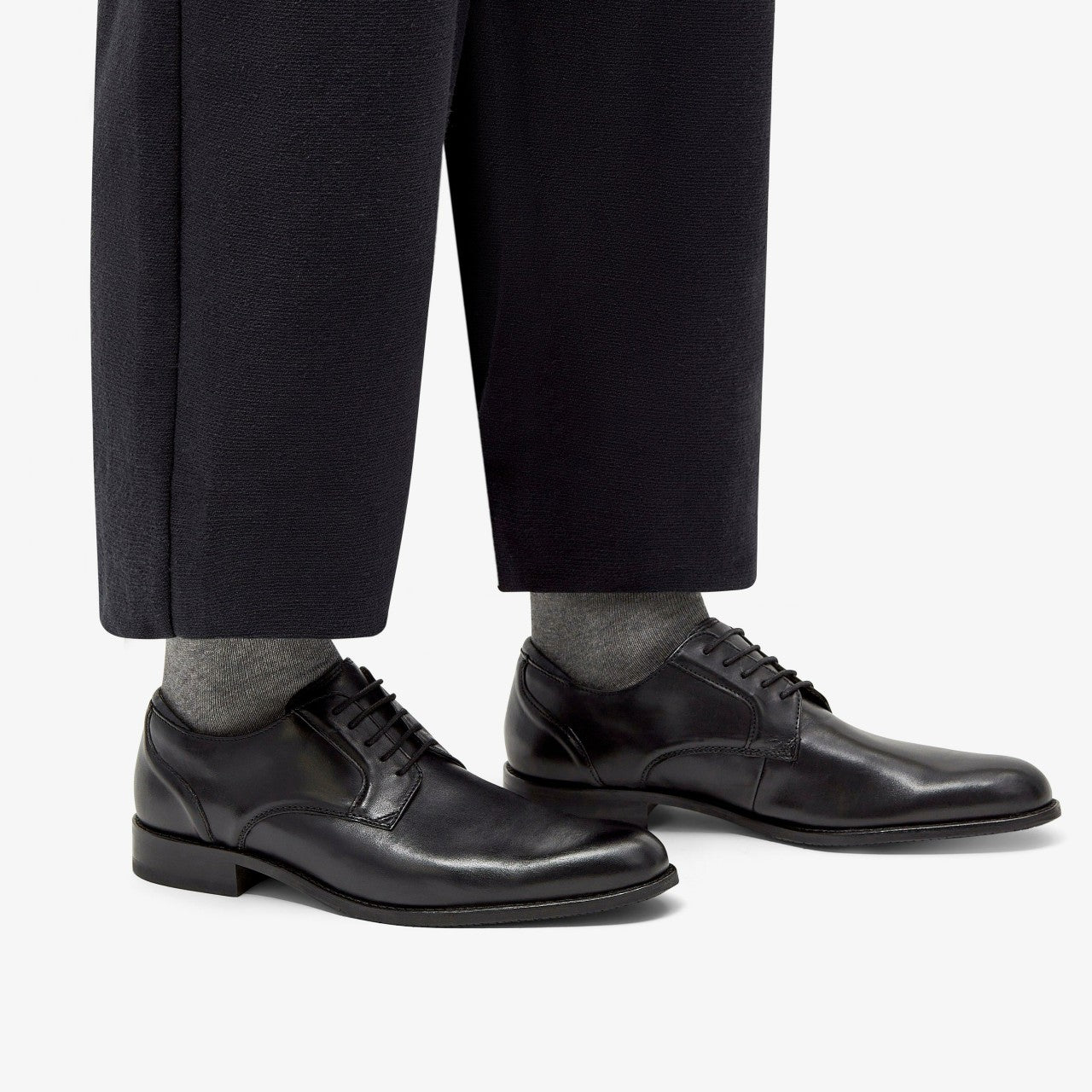 Men Craft Arlo Lace Black Leather