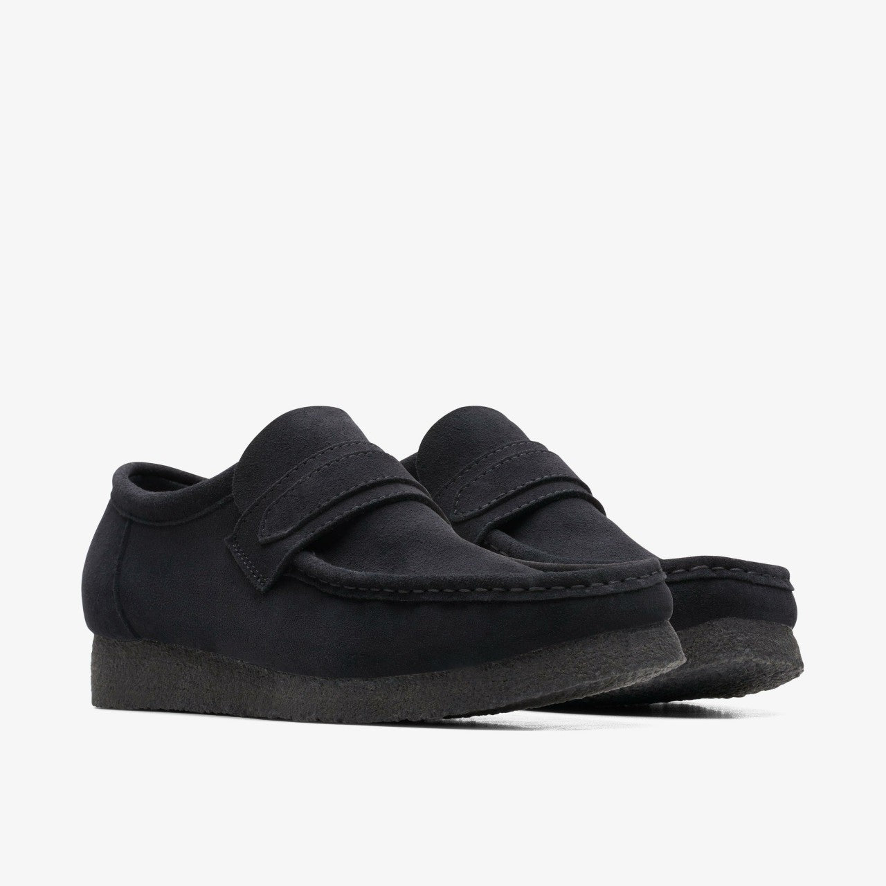 Men Wallabee Loafer Black Suede