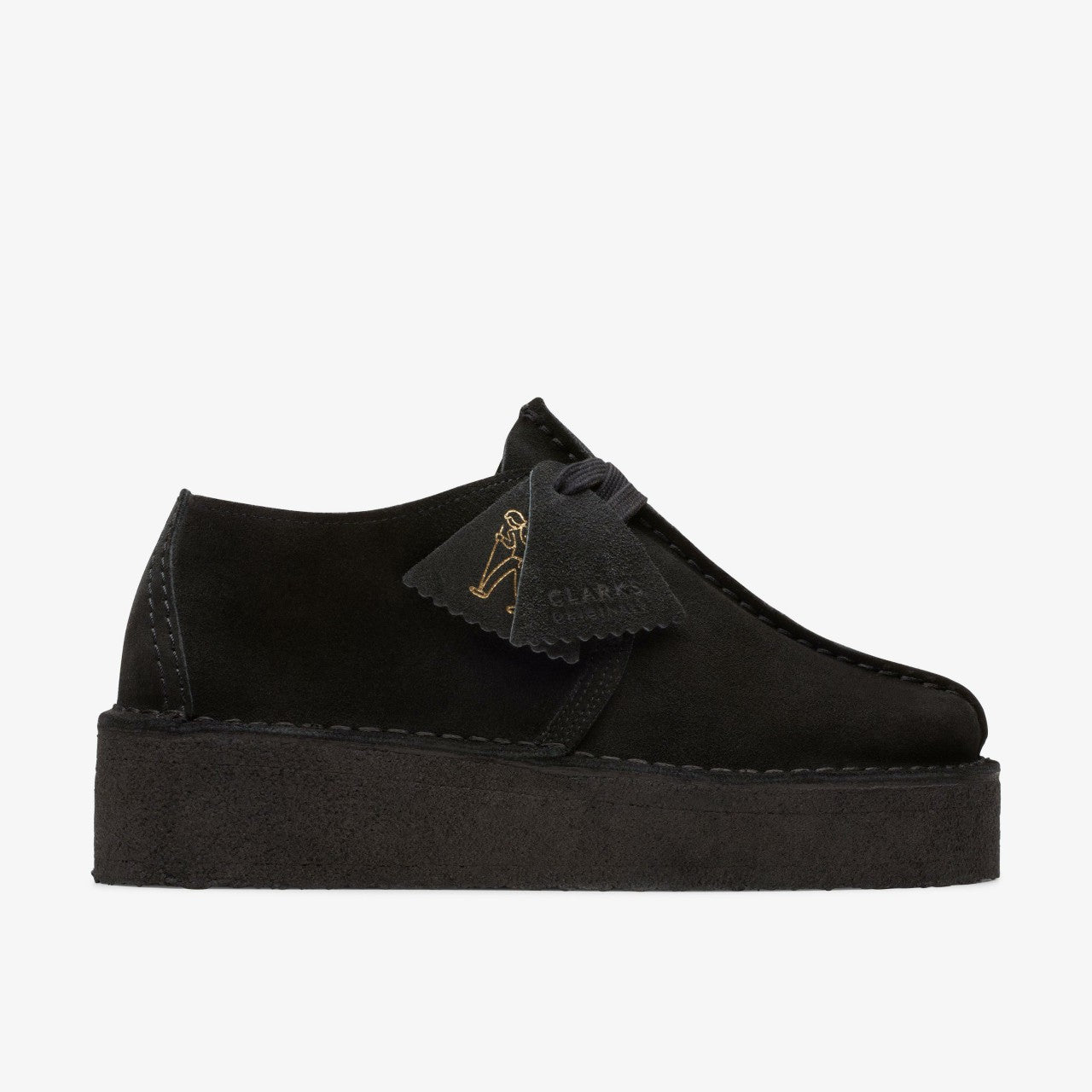Women Trek Wedge Black Suede