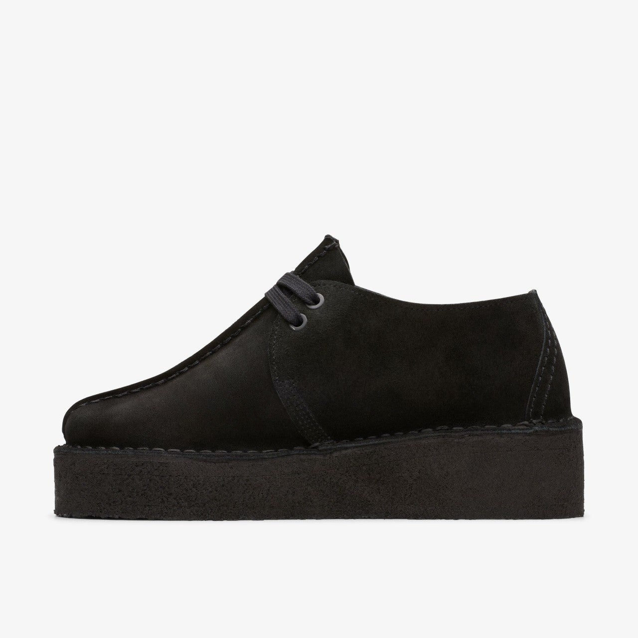Women Trek Wedge Black Suede