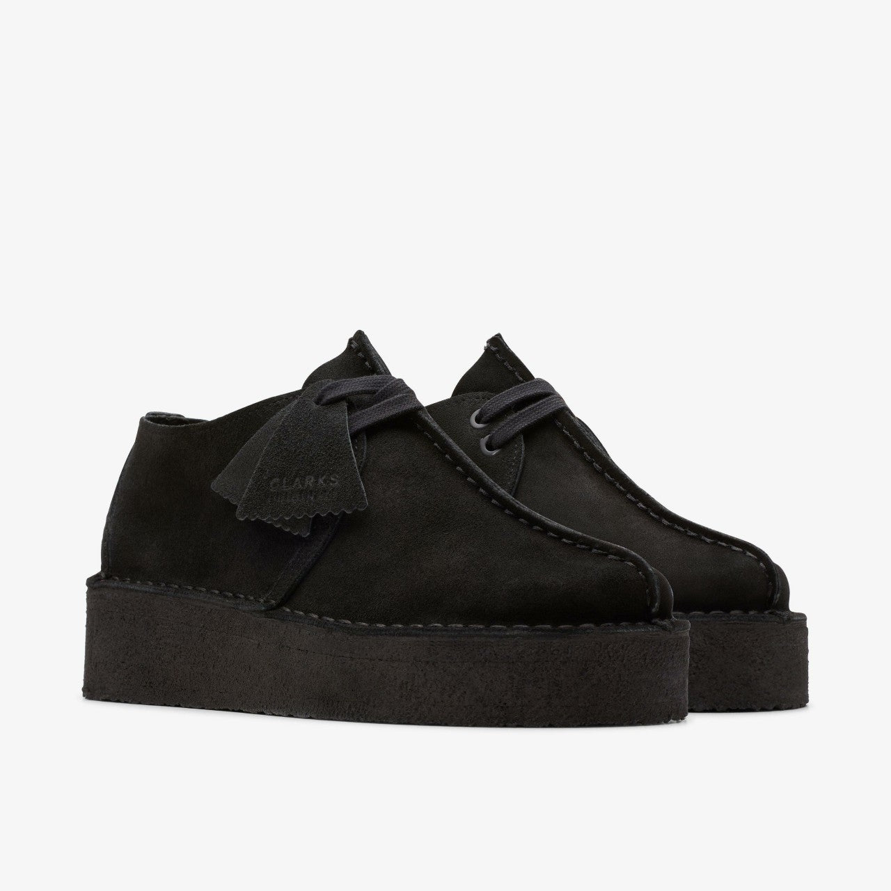 Women Trek Wedge Black Suede