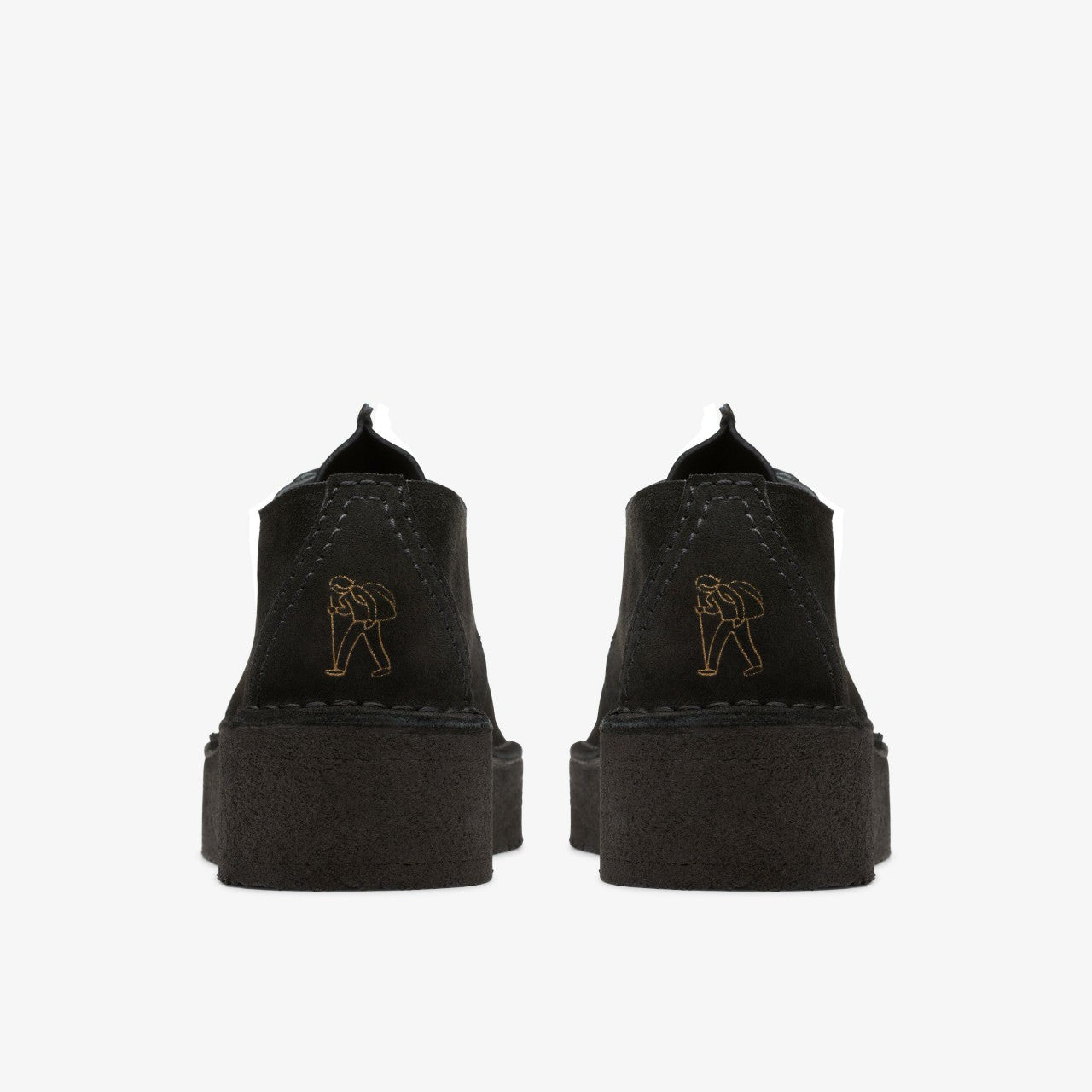 Women Trek Wedge Black Suede