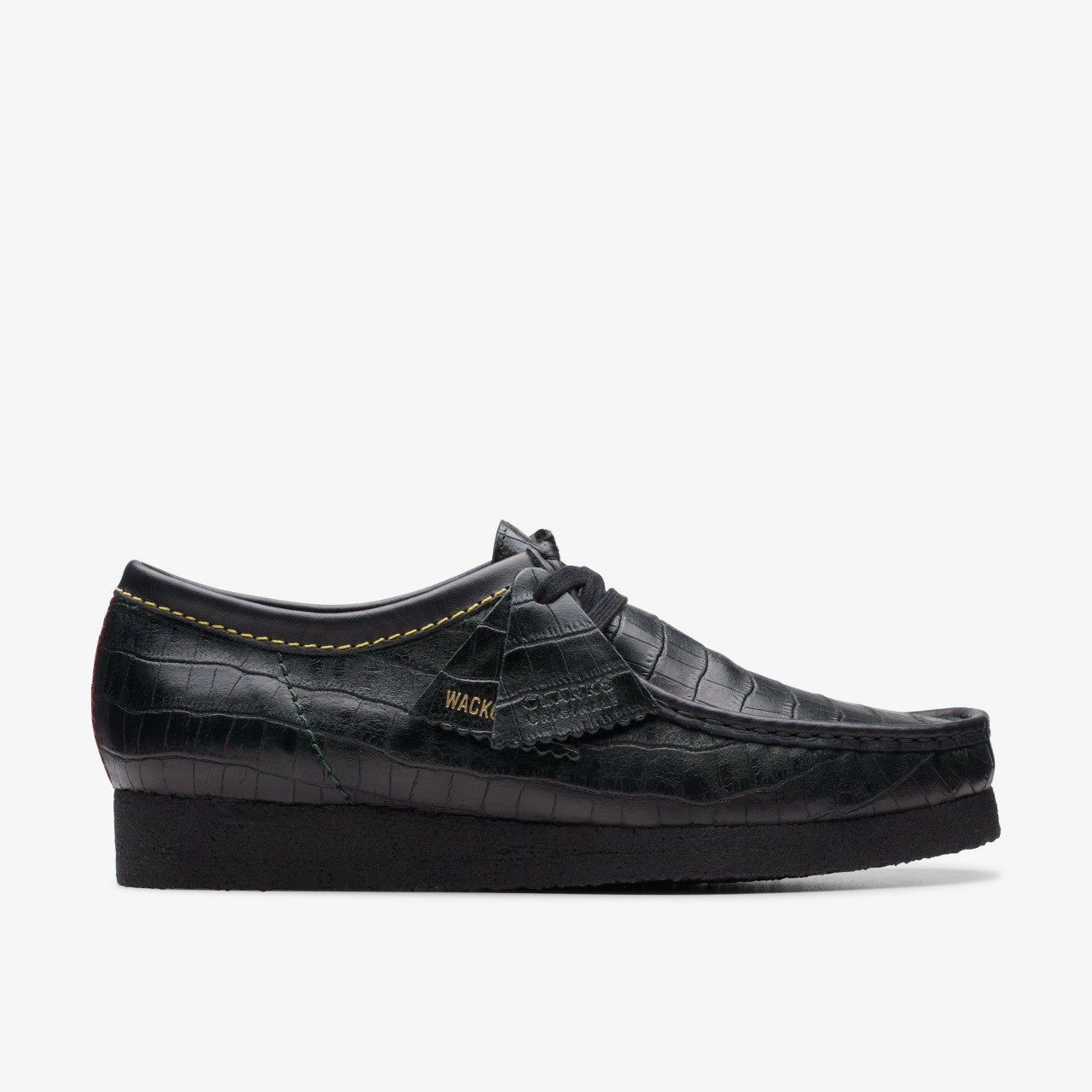 Men Wallabee Black Crocodile