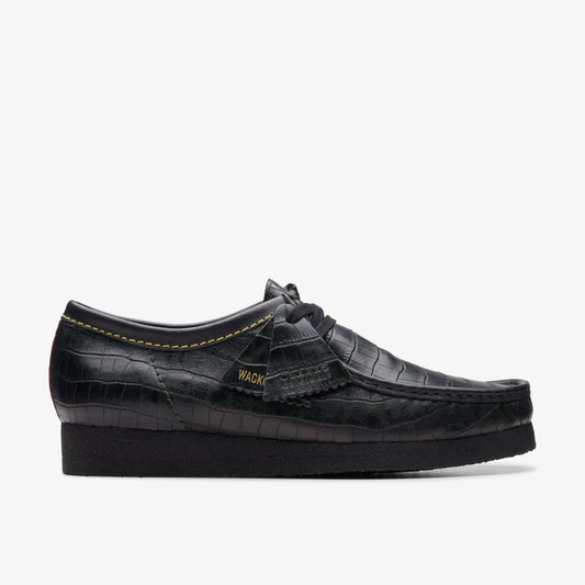 Men Wallabee Black Crocodile