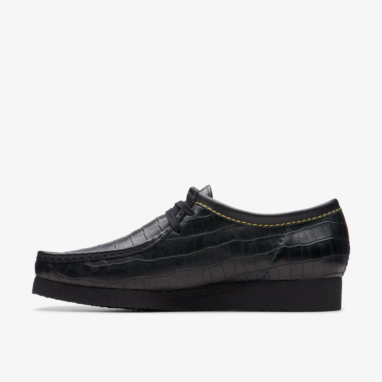 Men Wallabee Black Crocodile