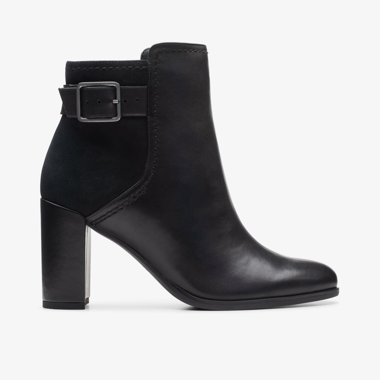 Women Freva 85 Buckle Black Leather