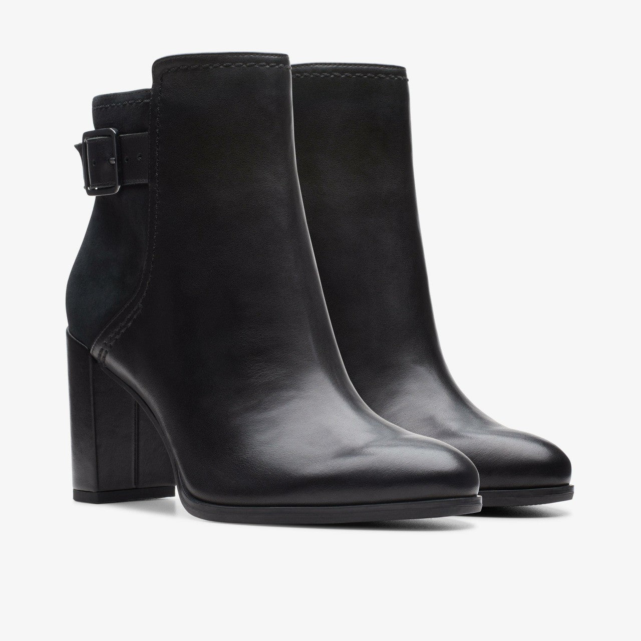 Women Freva 85 Buckle Black Leather