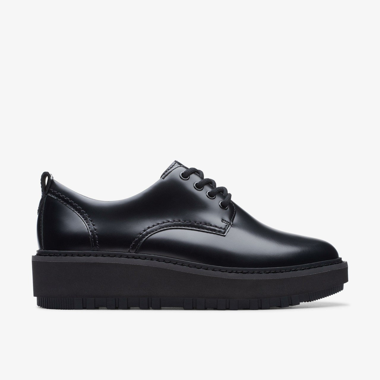 Women Orianna W Derby Black Leather
