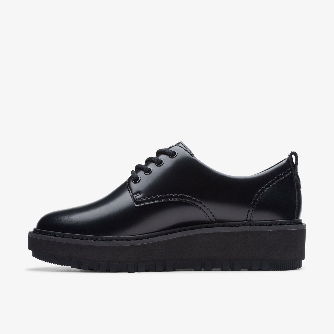 Women Orianna W Derby Black Leather