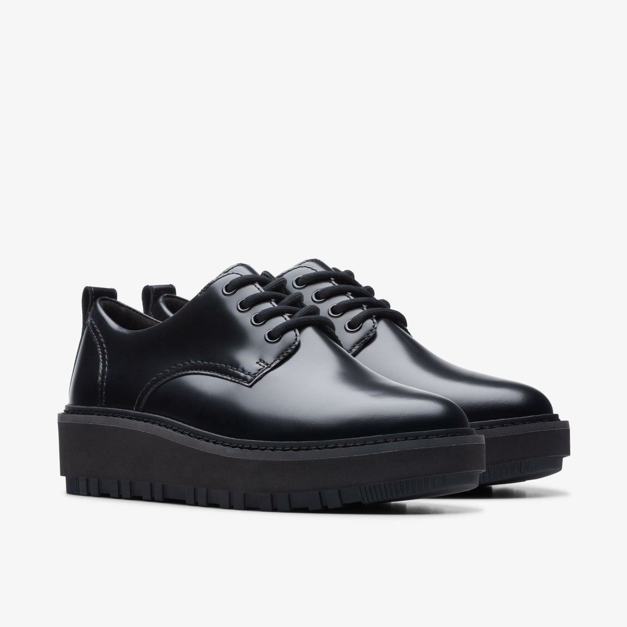 Women Orianna W Derby Black Leather