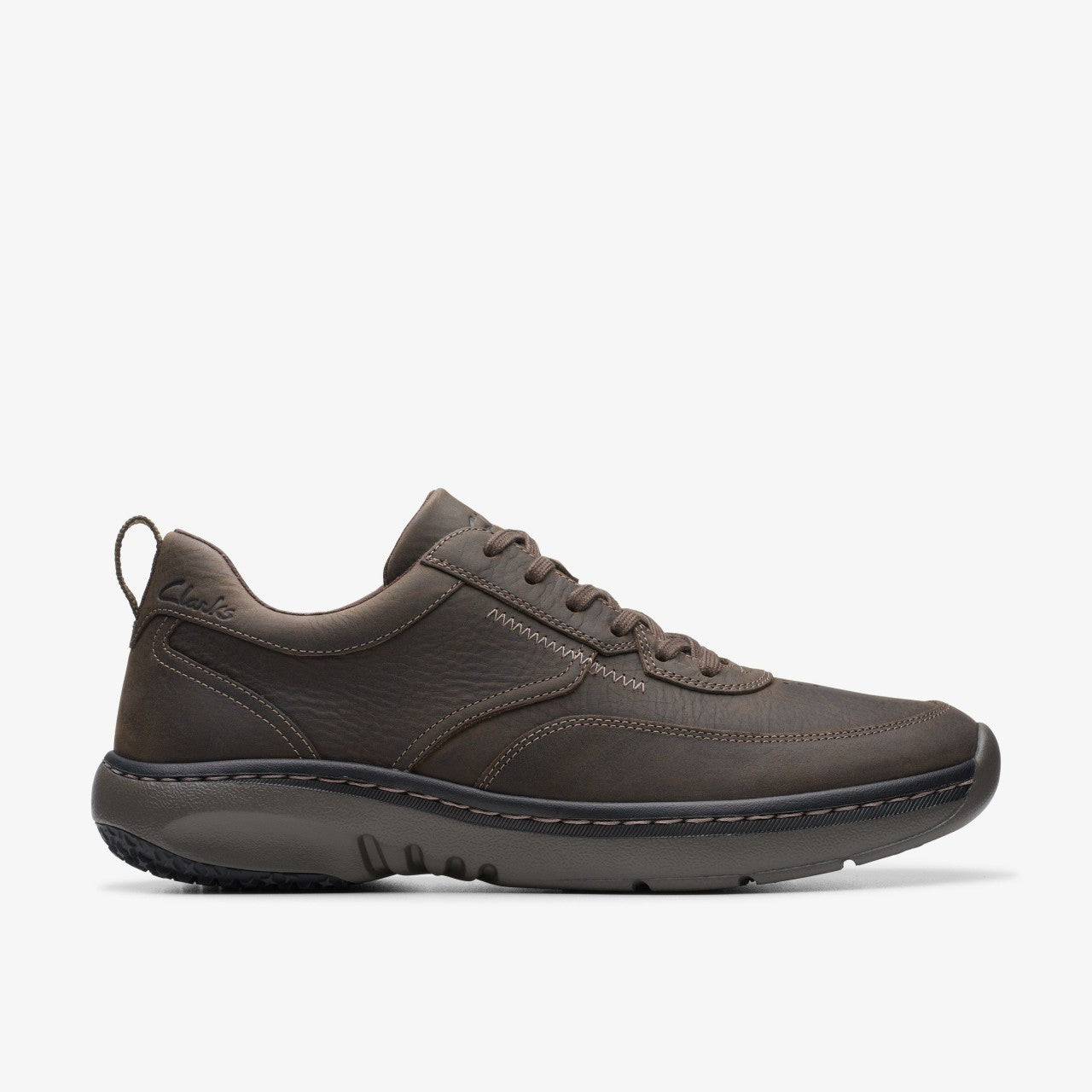 Men Clarks Pro Lace Dark Brown Tumbled