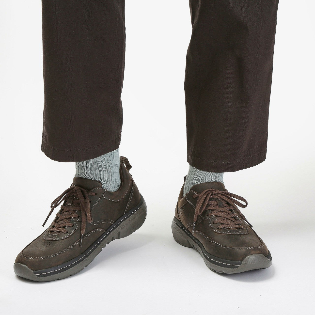 Men Clarks Pro Lace Dark Brown Tumbled