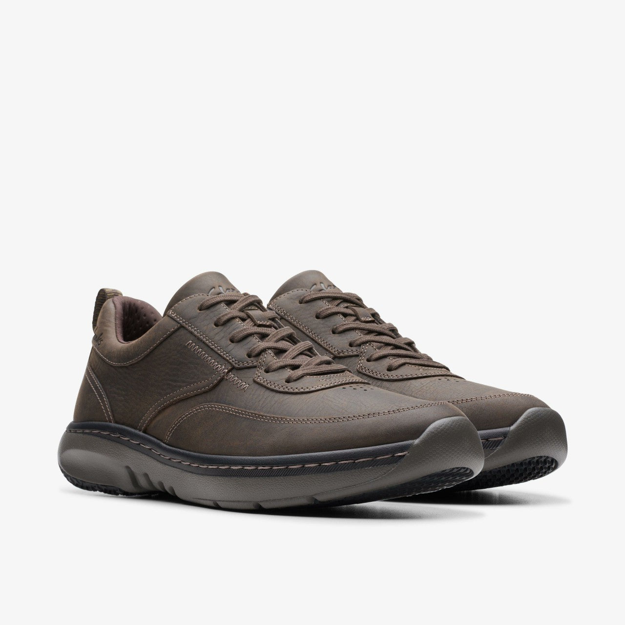 Men Clarks Pro Lace Dark Brown Tumbled
