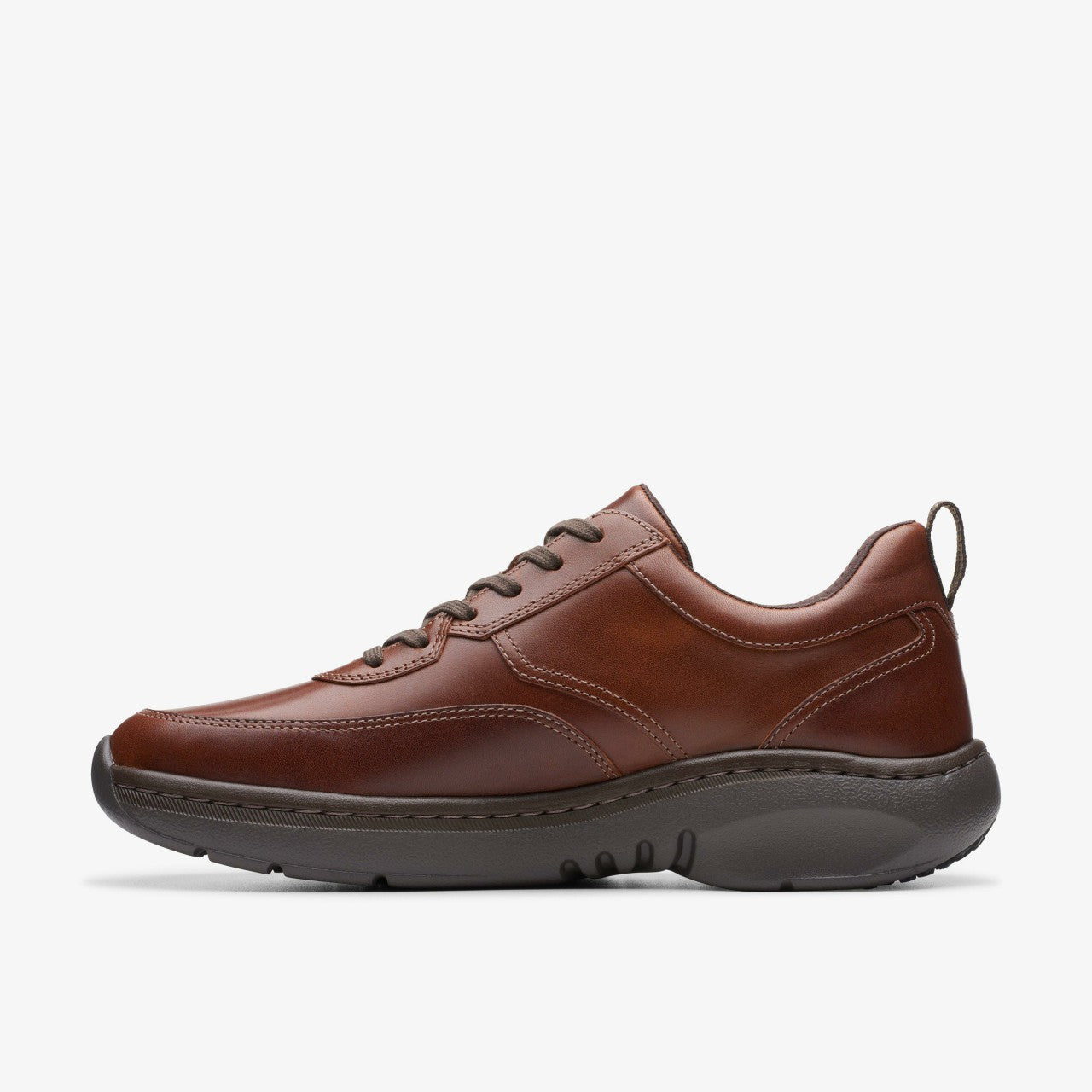 Men Clarks Pro Lace Dark Tan Leather