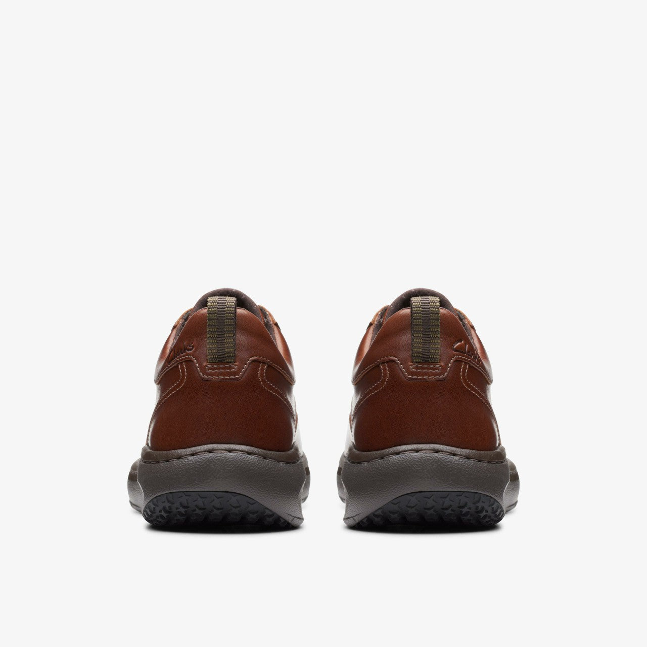 Men Clarks Pro Lace Dark Tan Leather